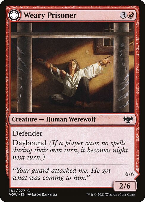 Weary Prisoner // Wrathful Jailbreaker (Common)