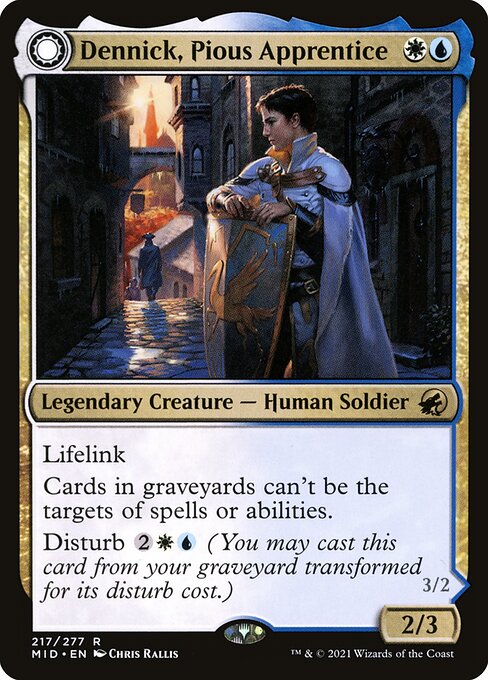 Dennick, Pious Apprentice // Dennick, Pious Apparition (Rare)