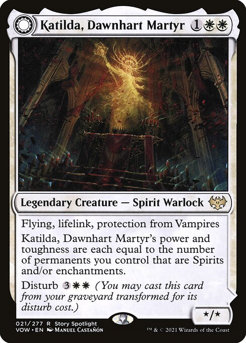 Katilda, Dawnhart Martyr // Katilda's Rising Dawn (Rare)