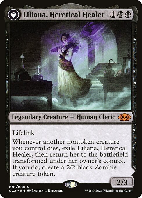 Liliana, Heretical Healer // Liliana, Defiant Necromancer (Mythic)