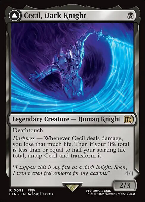 Cecil, Dark Knight // Cecil, Redeemed Paladin (Rare)
