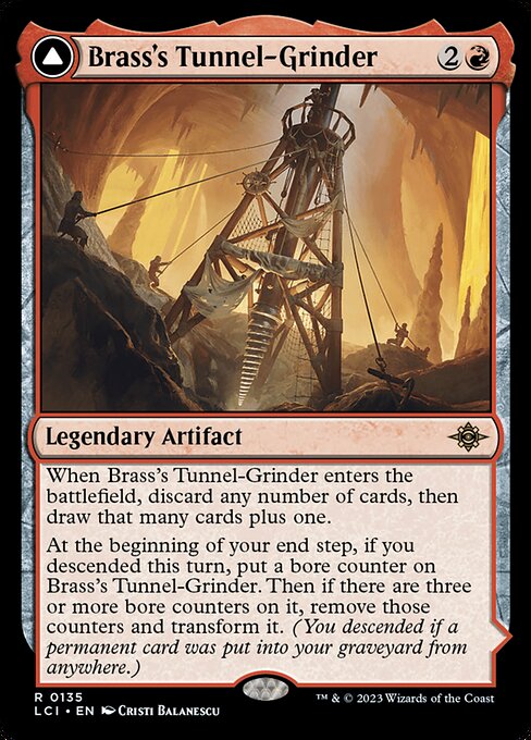 Brass's Tunnel-Grinder // Tecutlan, the Searing Rift (Rare)