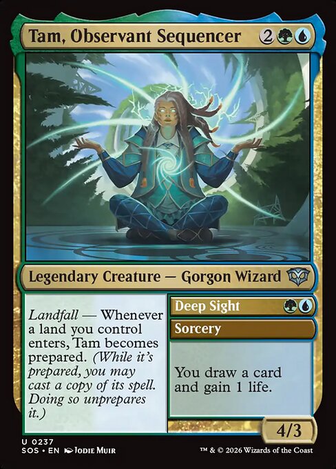 Tam, Observant Sequencer // Deep Sight (Uncommon)