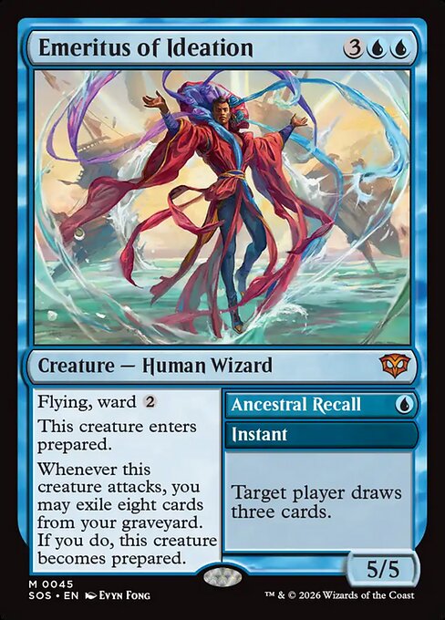 Emeritus of Ideation // Ancestral Recall (Mythic)