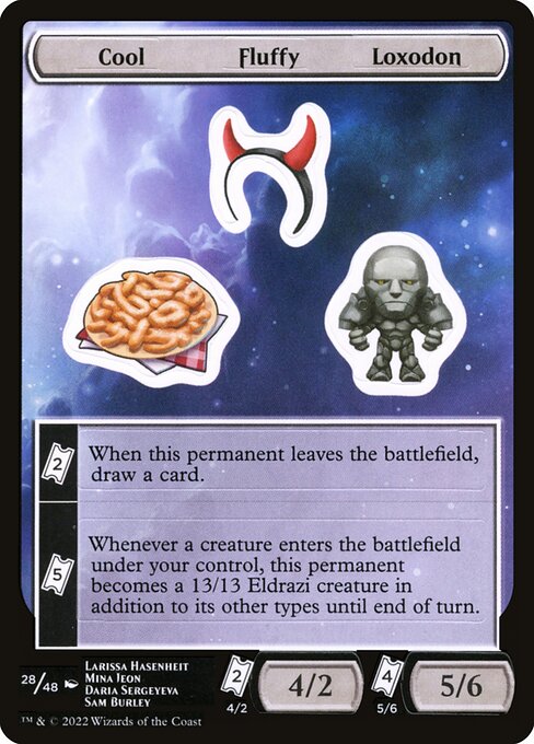 Cool Fluffy Loxodon from Unfinity Sticker Sheets (Common)