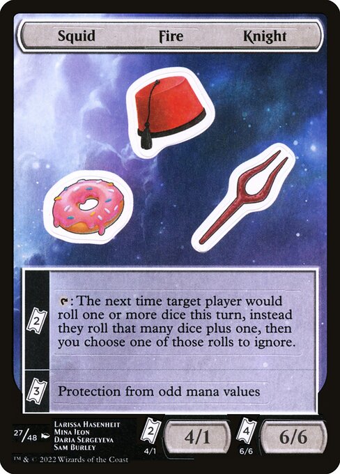 Squid Fire Knight from Unfinity Sticker Sheets (Common)