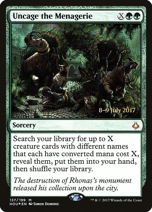 Uncage the Menagerie (Mythic)