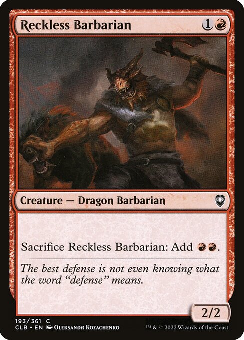 Reckless Barbarian (Common)