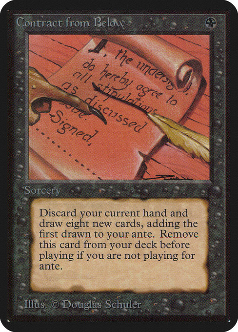 Contract from Below from Limited Edition Alpha (Rare)