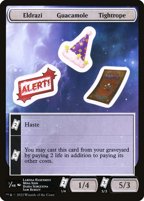 Eldrazi Guacamole Tightrope from Unfinity Sticker Sheets (Common)