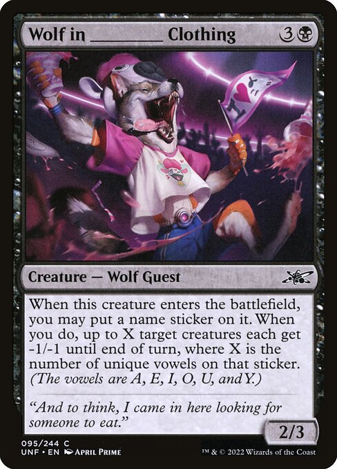 Wolf in _____ Clothing from Unfinity (Common)