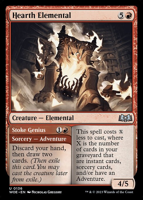 Hearth Elemental // Stoke Genius (Uncommon)