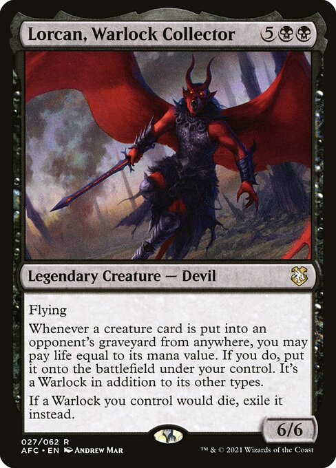 Lorcan, Warlock Collector (Rare)