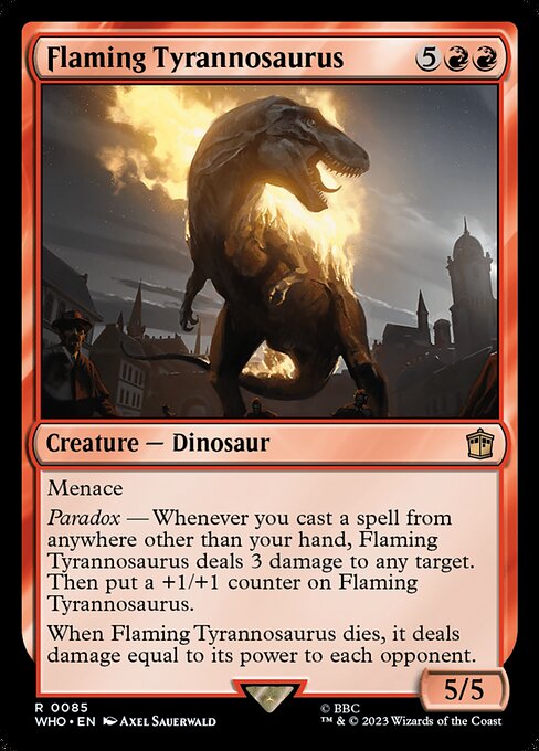 Flaming Tyrannosaurus (Rare)