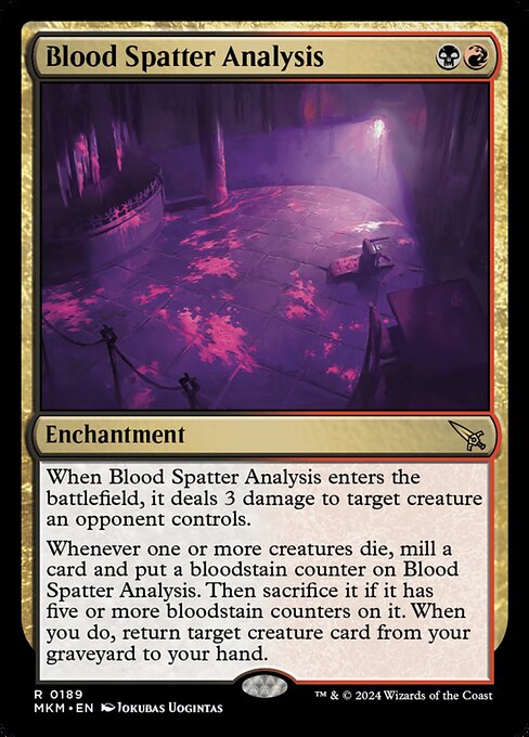 Blood Spatter Analysis (Rare)