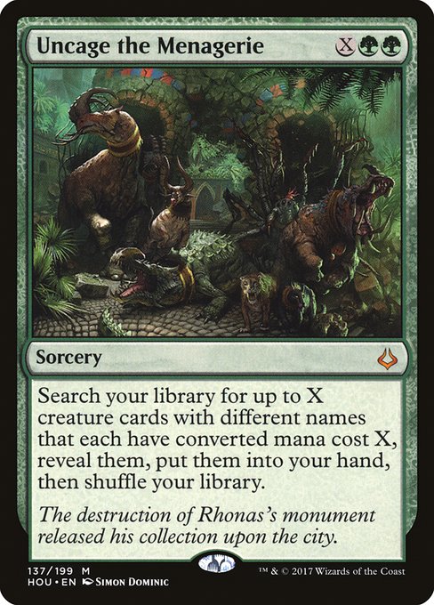 Uncage the Menagerie (Mythic)