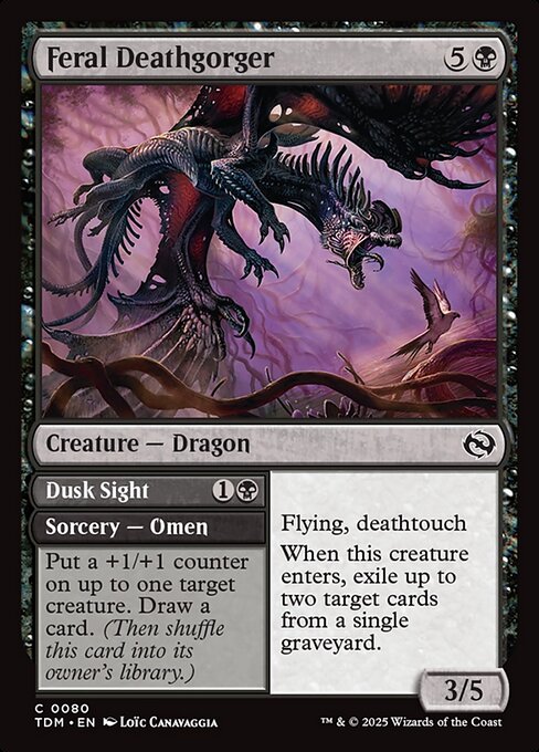 Feral Deathgorger // Dusk Sight (Common)
