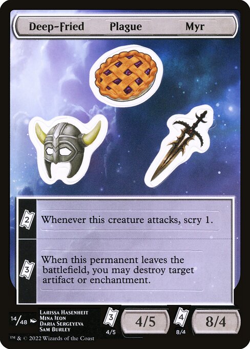 Deep-Fried Plague Myr from Unfinity Sticker Sheets (Common)
