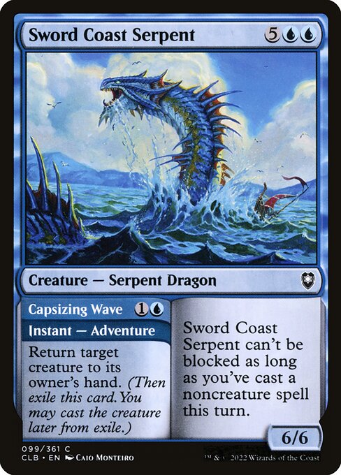 Sword Coast Serpent // Capsizing Wave (Common)