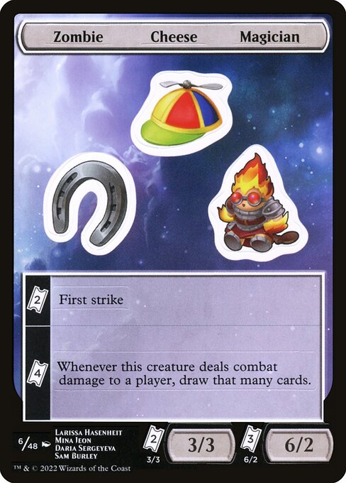 Zombie Cheese Magician from Unfinity Sticker Sheets (Common)