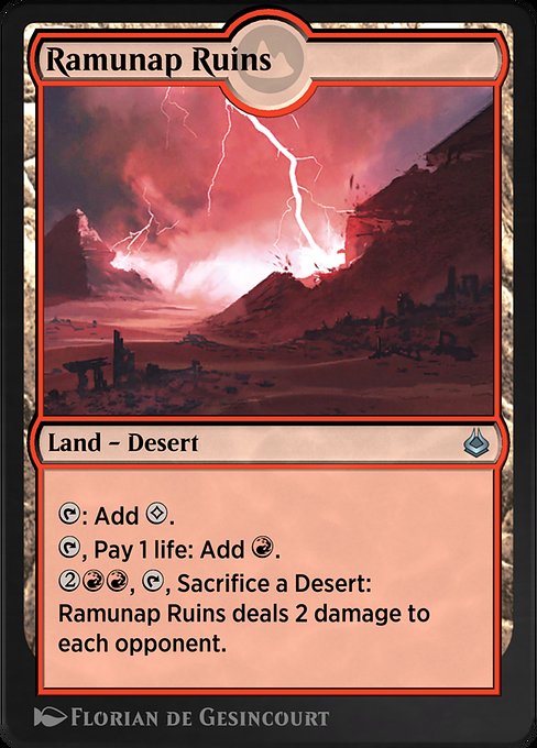 Ramunap Ruins #326 – Amonkhet Remastered Ramunap Ruins from Amonkhet Remastered (Uncommon)
