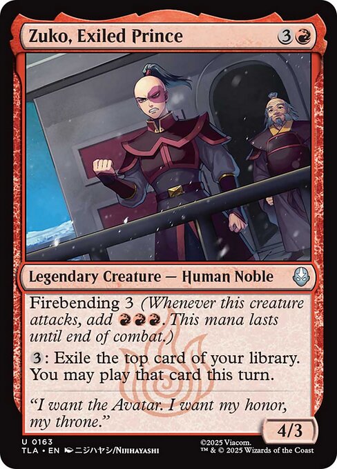 Zuko, Exiled Prince (Uncommon)