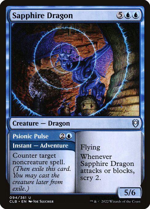 Sapphire Dragon // Psionic Pulse (Uncommon)