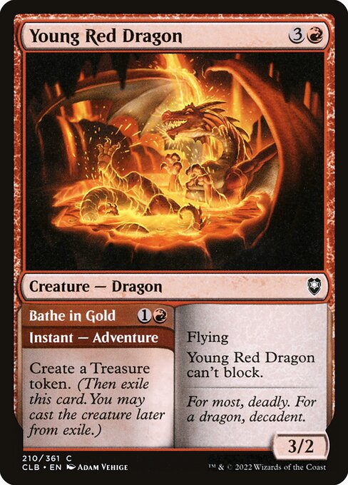Young Red Dragon // Bathe in Gold (Common)