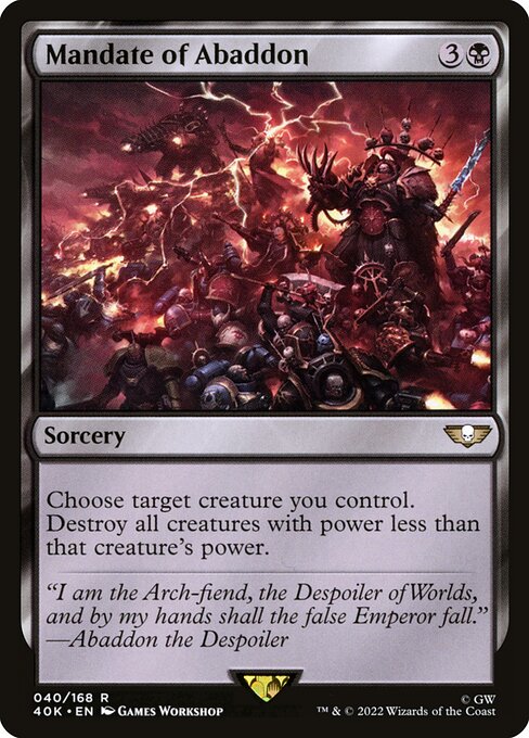 Mandate of Abaddon (Rare)