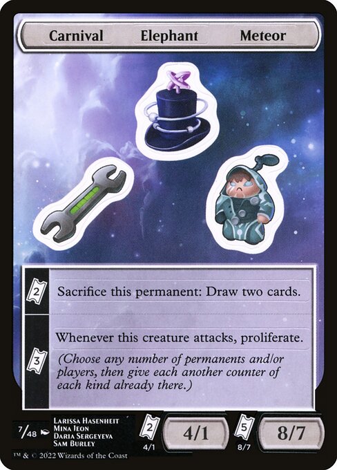 Carnival Elephant Meteor from Unfinity Sticker Sheets (Common)