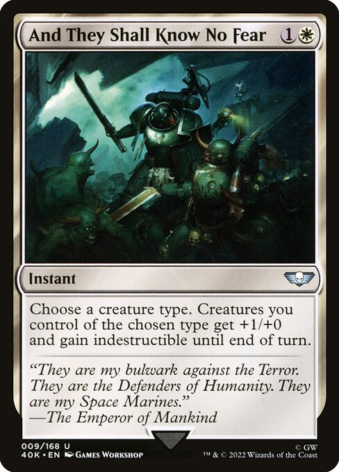 And They Shall Know No Fear (Uncommon)