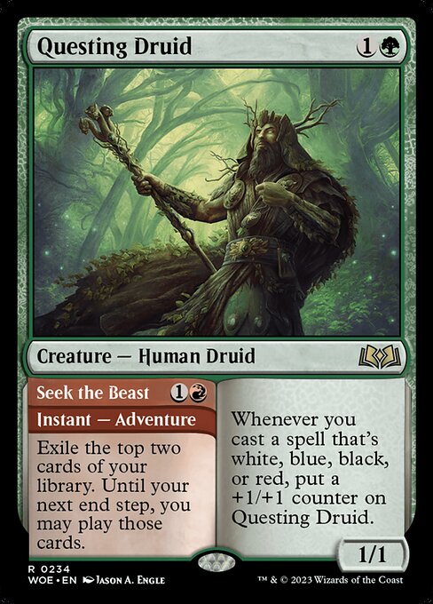 Questing Druid // Seek the Beast (Rare)