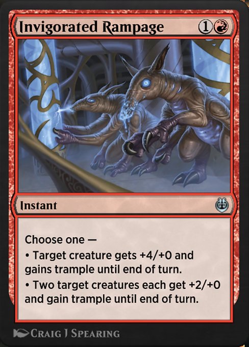 Invigorated Rampage #132 – Kaladesh Remastered Invigorated Rampage from Kaladesh Remastered (Uncommon)