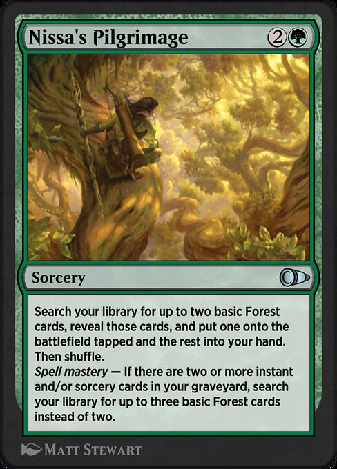 Nissa's Pilgrimage #348 – Pioneer Masters Nissa's Pilgrimage from Pioneer Masters (Uncommon)