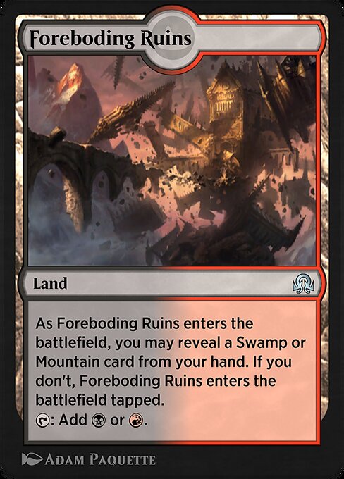 Foreboding Ruins #265 – Shadows over Innistrad Remastered Foreboding Ruins from Shadows over Innistrad Remastered (Uncommon)