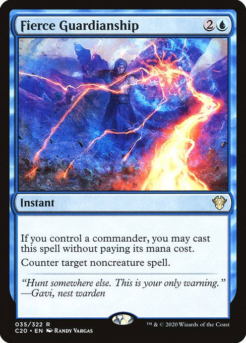 Fierce Guardianship from Commander 2020 (Rare)