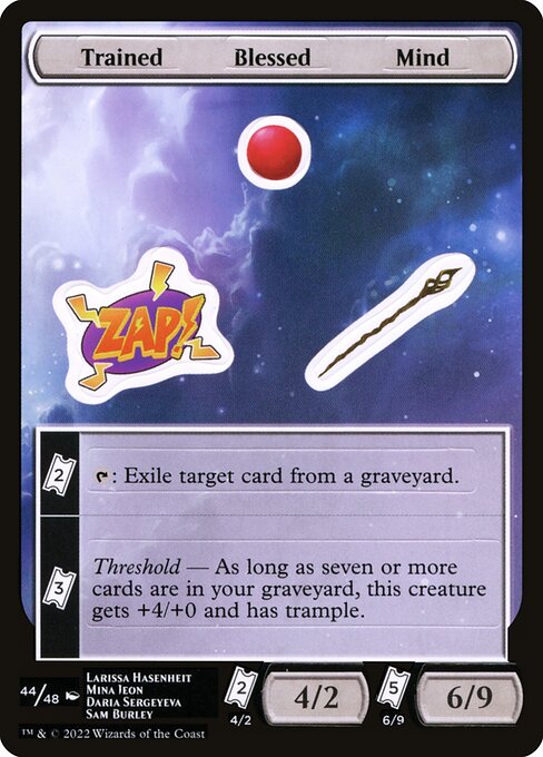 Trained Blessed Mind from Unfinity Sticker Sheets (Common)